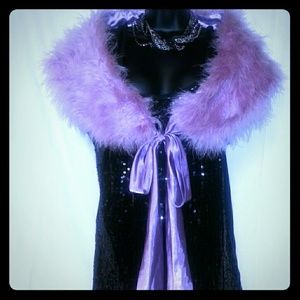 COPY - Ladies maribou shrug wrap cape  one size